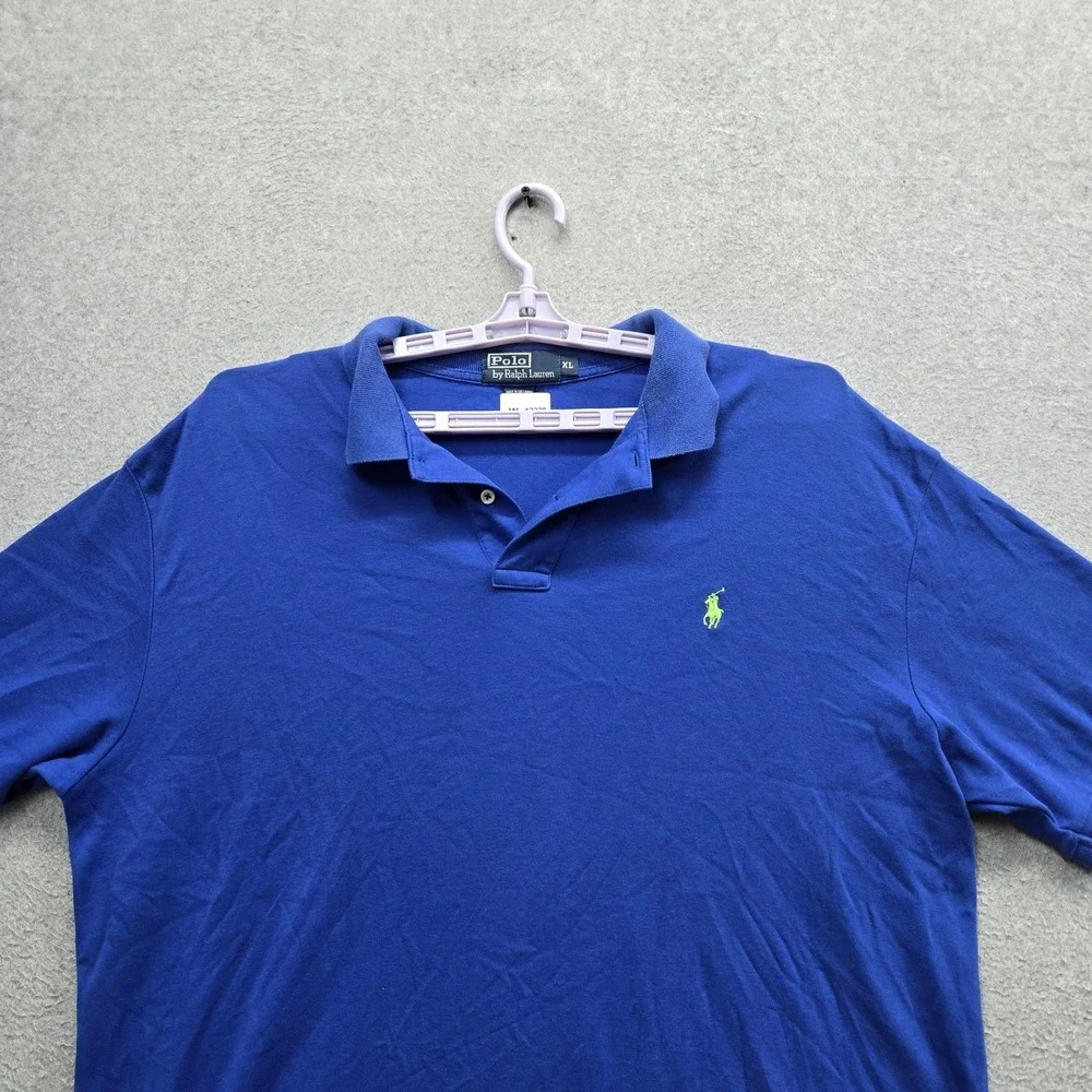 Polo By Ralph Lauren Men Polo XL Blue Embroidered Logo Short Sleeve